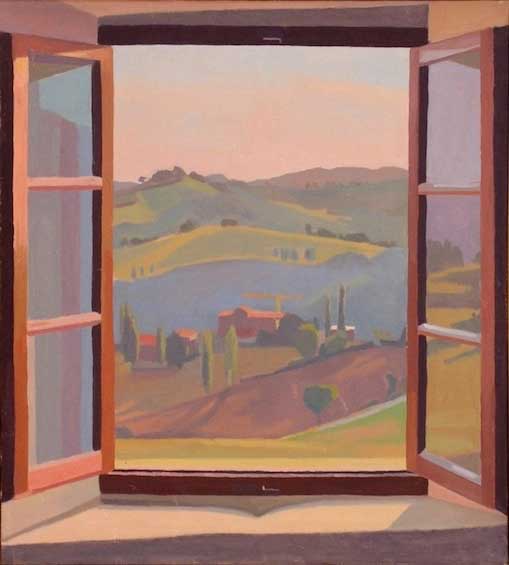 Olga's House after the Earthquake, 1985, 20x18…oil on canvas