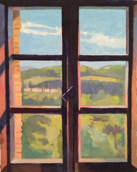  Towards Monte Tezio, 2015, 19x15.5", oil on canvas