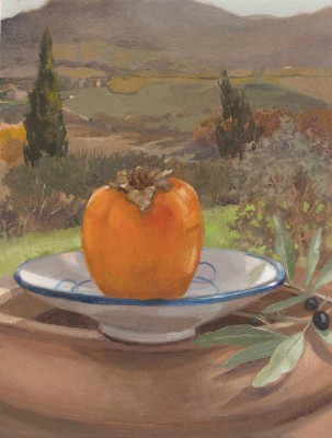 Persimmon 8 x 6 inches oil on paper 2015