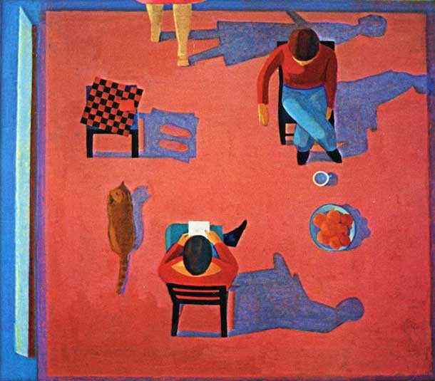 Three Friends, 1978, 71x81", oil on canvas