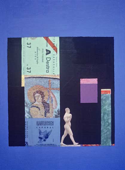 Woman Among Ruins, 1979, 14.75x11", mixed media