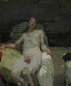 Robert with Skylight, 2012 Oil on canvas 54 x 44 inches