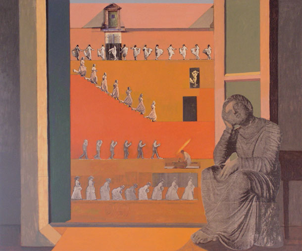 Albergo della Lunetta, 2005, 40x48", mixed media/oil on panel