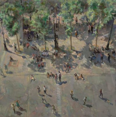 Beaubourg, 40 X 40 inches, oil on linen