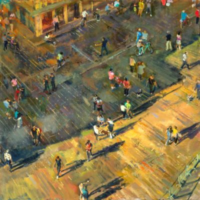Figures in Light and Shadow, 32 X 36 inches, oil on linen