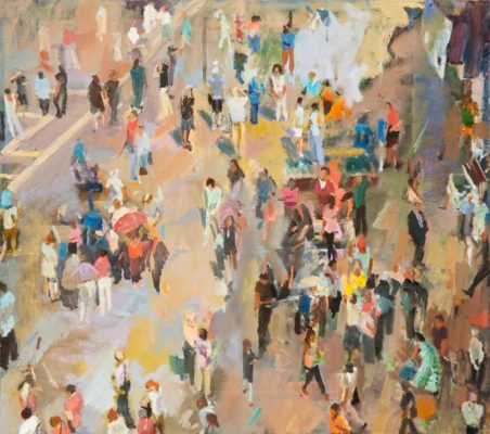 Figures in Light and Shadow 32 X 36 inches, oil on linen