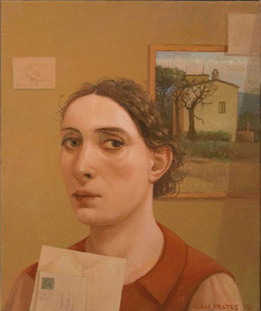 Her House, Her Tree, 2012, 11 3/4 X 9 7/8 in., oil on linen.