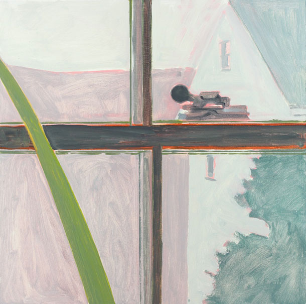 WINDOW CROSSPIECE 2014 oil on masonite 12 x 12 inches