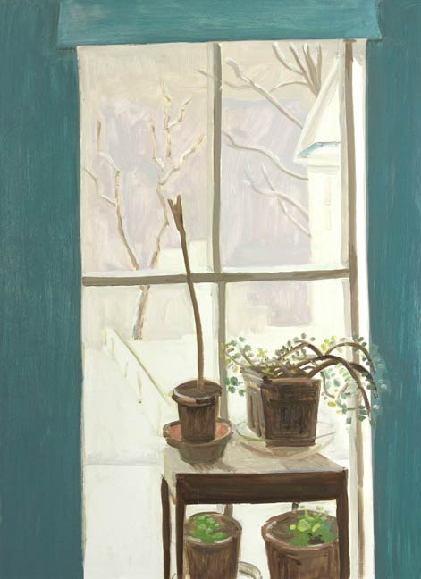 SNOW LIGHT - FEBRUARY 20 2014 oil on masonite 5/8 x 15 inches