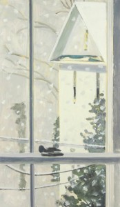 FEBRUARY SNOWSTORM 2014 oil on masonite 19 x 11 inches