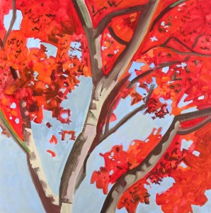 RED MAPLE 2013 oil on masonite 15 x 15 inches