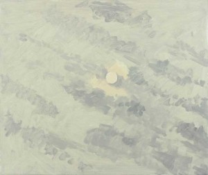 AFTERNOON MOON 2010 oil on masonite 10 x 12 inches