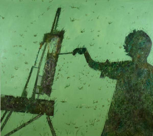 Shadow with Easel 2010 oil on linen 48 x 54 inches