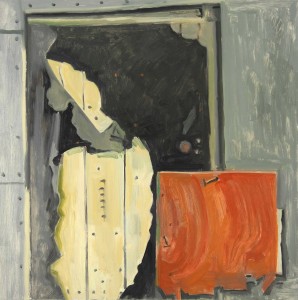 PEELING DOOR 1999, 14 x 14 inches
