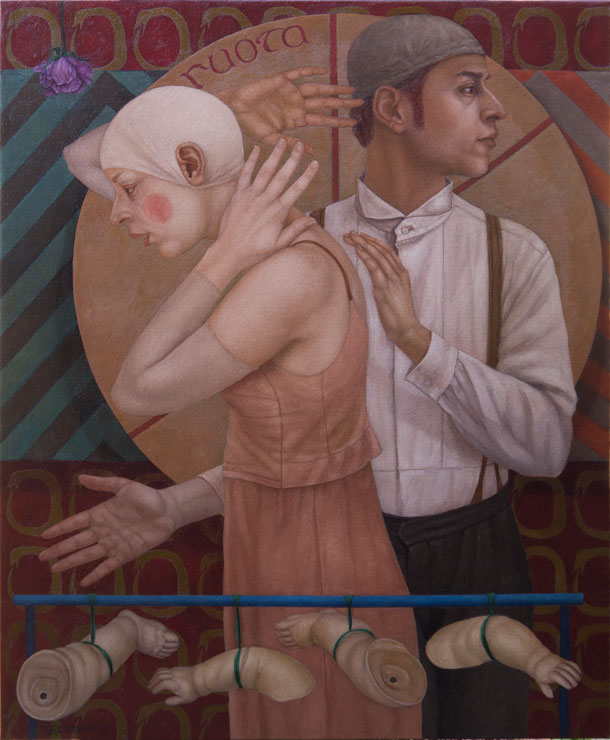 La Ruota, 2009/2011-13, 43 ¼ x 35 ⅜ in, oil on linen