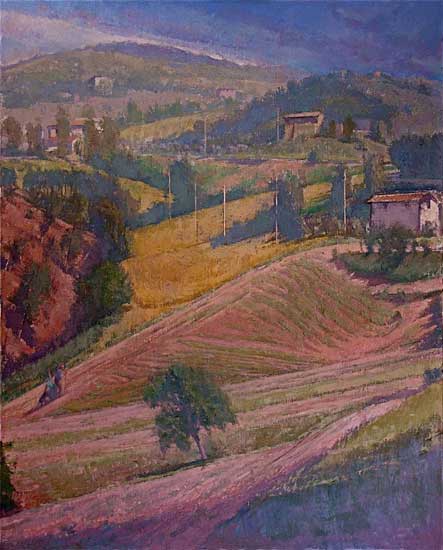 Below Nogna (Truffle Hunters), 2012-13 oil on linen 60 x 49 inches