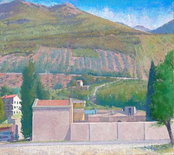 Cimitero I. 2014-15, oil on linen, 33 3/4 x 37 1/2 inches