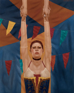 Sospesa (or Philippe's Dream in Pink Stockings), 2005, 39 ⅜ x 31 ½ in, oil on linen