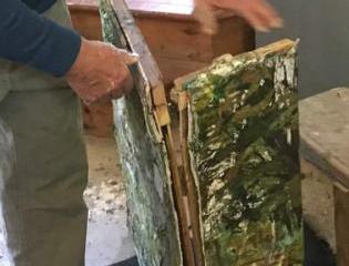addition attached to painting with hinge