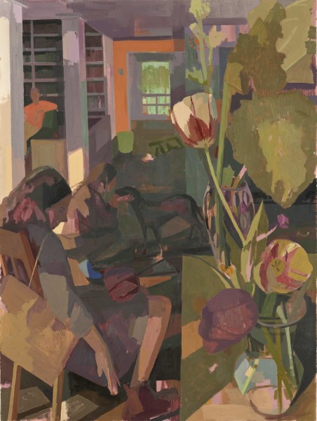 Large Tulip Interior, 45x60 in o/c s2013