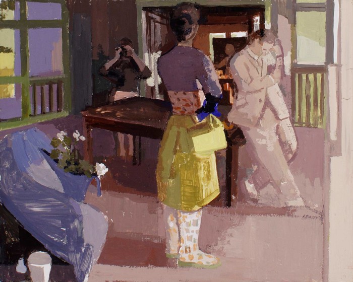 Yellow bag, 8x10in gouache on panel 2006
