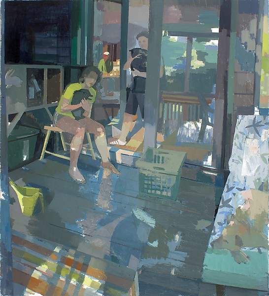 Moments with Pets Caught, 66x60 in o/c 2010 