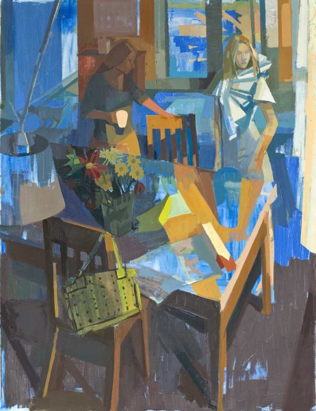 Sisters at a Table, o/c 2015 