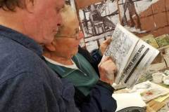 Dan Gustin and Stanley Lewis in his studio