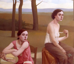 What Thoughts Do They Hide, 2010-11, 39 3/8 X 47 1/4 in. oil on linen